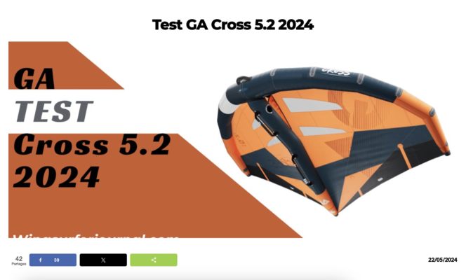 Wingsurfer Magazine GA Cross test 2024