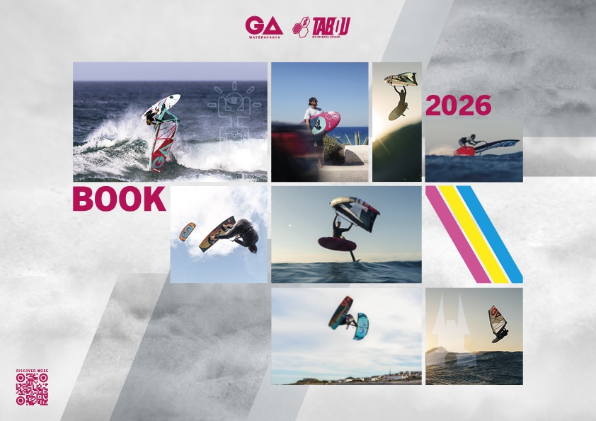 Gaastra-Tabou 2026 kiteboarding catalog. GA brochure